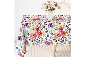 Floral Watercolor Tablecloth: An Artistic Touch for Dining Delights