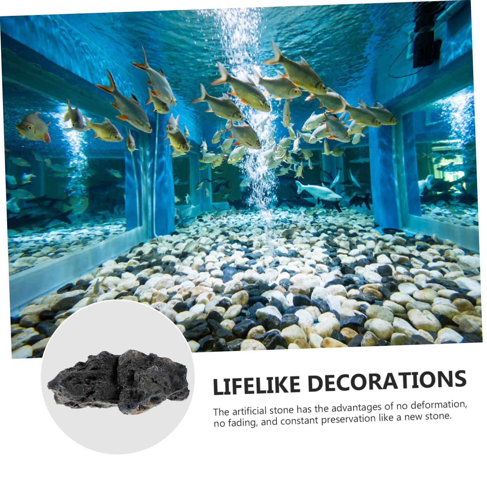 Amazon.co.jp: 水族館 石 装飾リアル 水族館 装飾 石 風景 石 造園