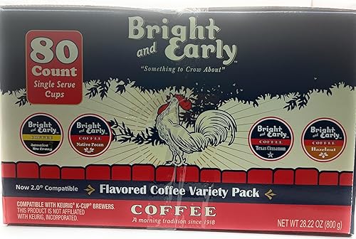 BRILLANTE Y DE SABOR TEMPRANO 80 PAQUETE DE VARIEDAD PARA KEURIG...