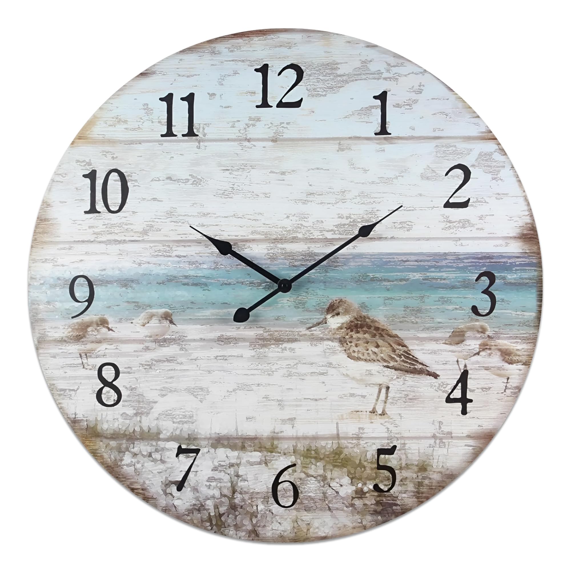 Youngs Inc Wood Sand Piper - Reloj Grande, Multicolor