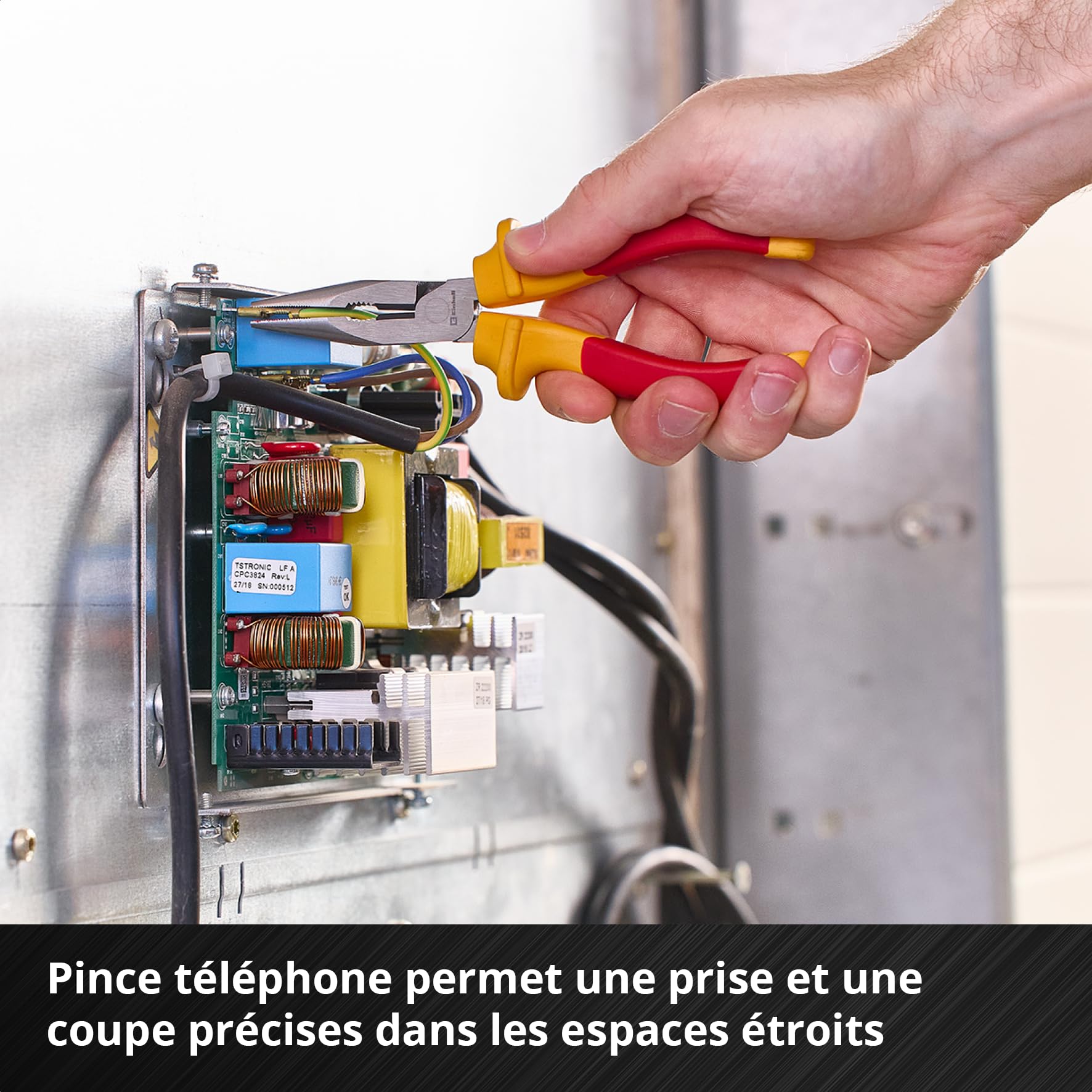 Original Einhell E-Case coffret à outils 24 pièces outils électricien (testé IEC 60900, set de pinces, set de tournevis, jeu de douilles, cliquet réversible, testeur de phase, coffret système)
