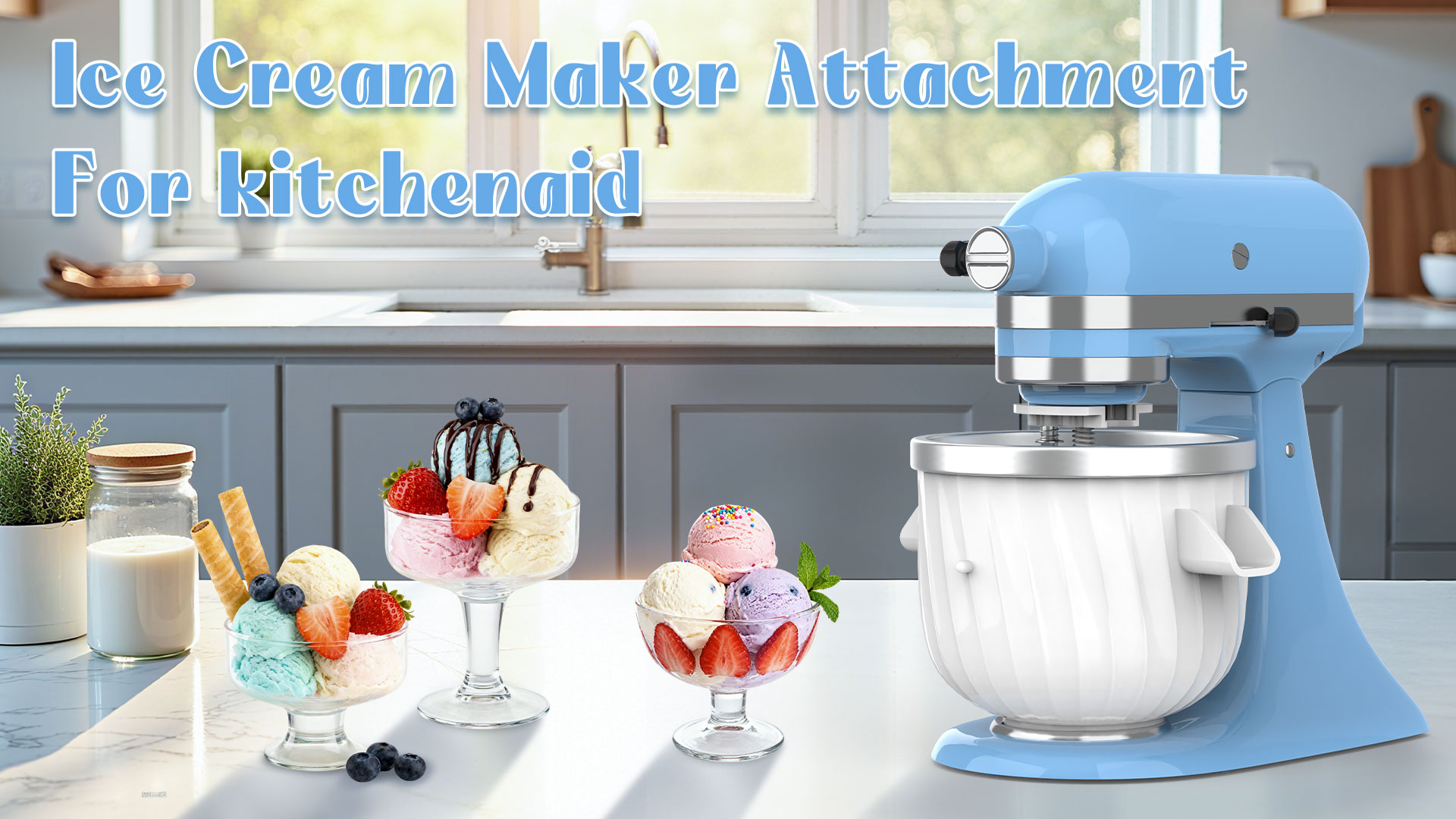 Amazon.com: 2 Quart Ice Cream Maker Attachment for KitchenAid