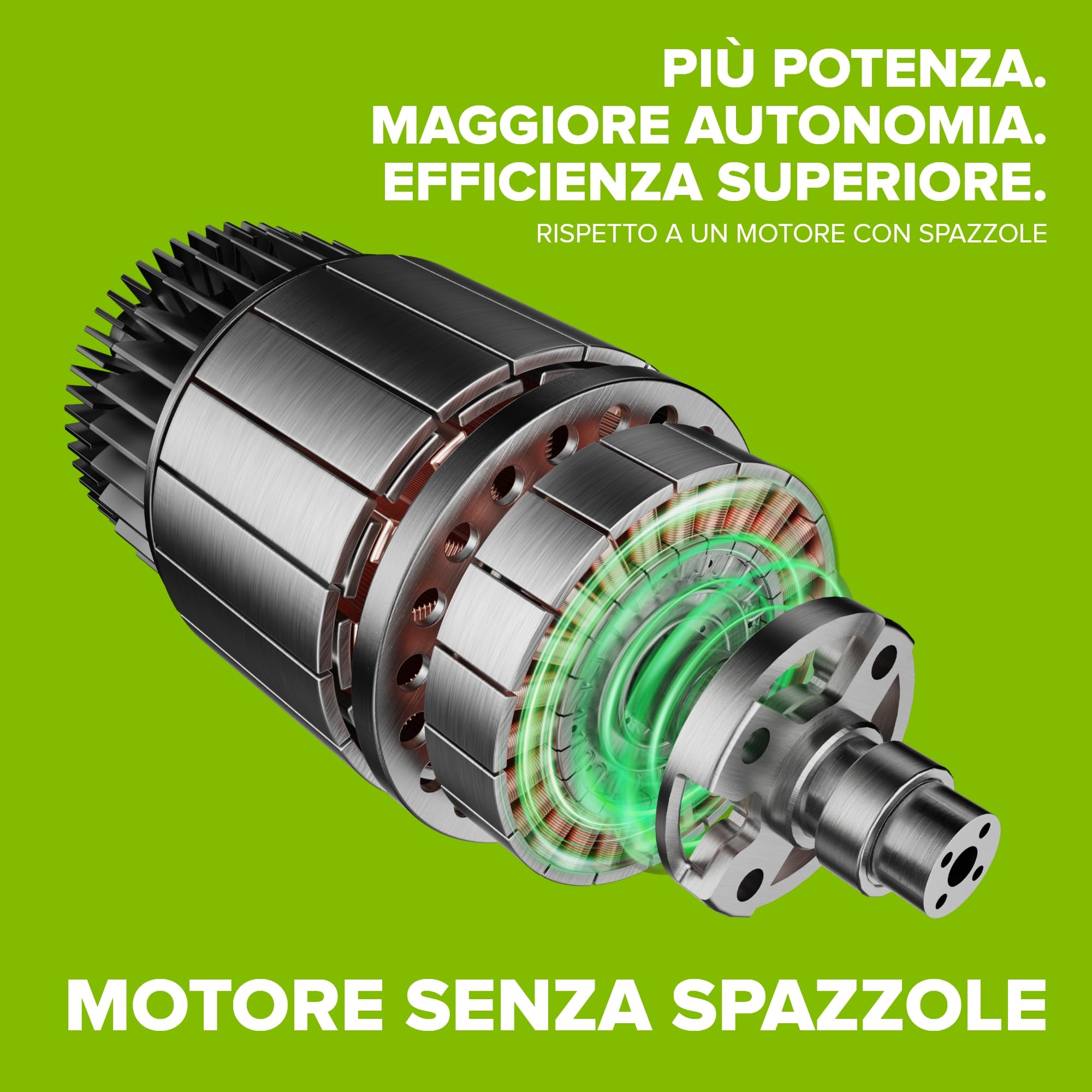 Greenworks 48V(24V x 2) Soffiatore Assiale a Batteria, Velocità Aria 217 Km/h, 16.4m³/min, Potente Tubo Soffiatore Assiale Controllo di Velocità Elettronico Senza Batteria e Caricatore BL48L00-01