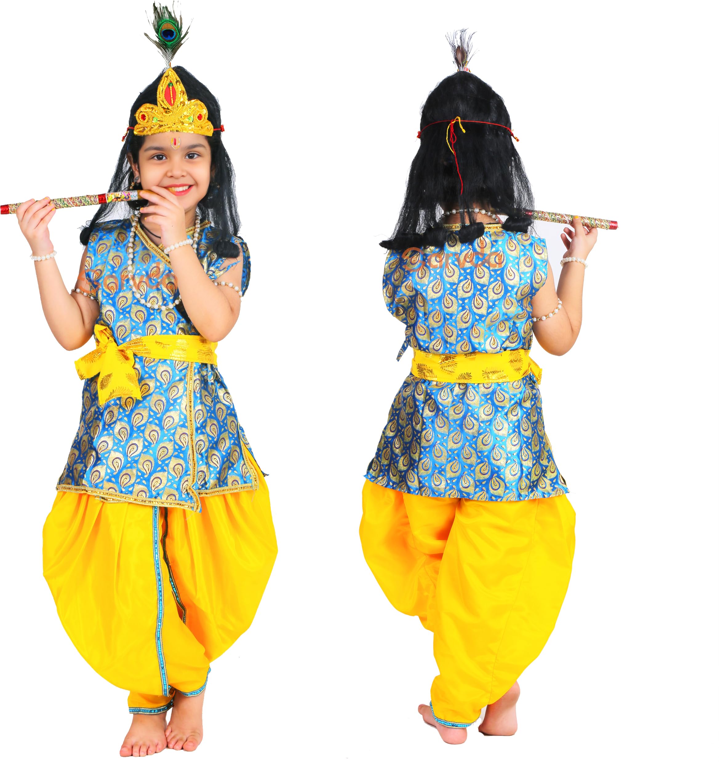 Sarvda Krishna & Radha Dress for kids with accessories Mukut Mor-Pankh Kundal Flute etc Janmashtami Costume for 1 2 3 4 5 6 7 8 Year Boy & Girls (Murli-Manohar, 8 Years-9 Years) (B0DD481XHX) Amazon Price History, Amazon Price Tracker