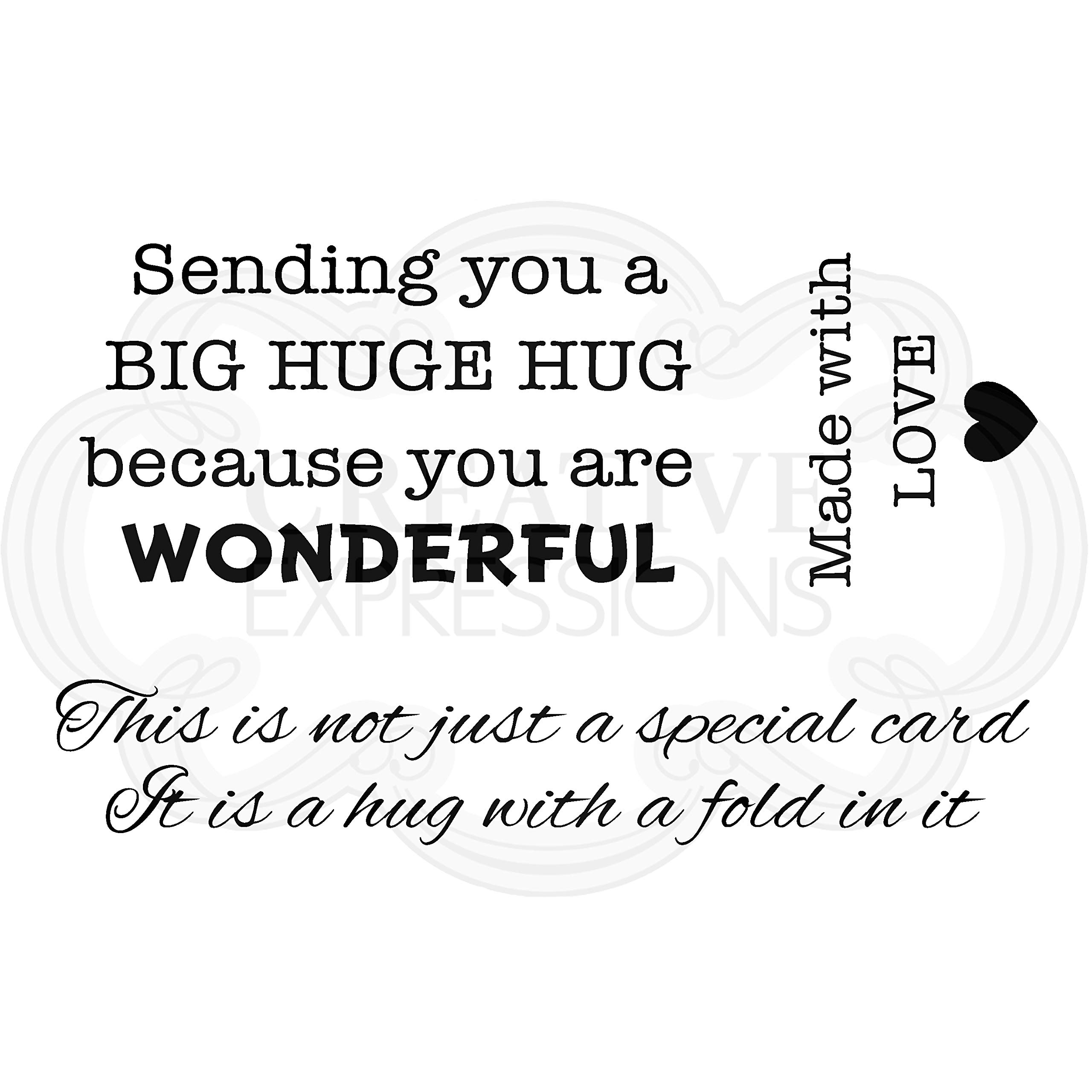 WoodwareFrancoise Collection-Clear Singles-Big Hugs-Stamp, Trancparent, 3.8 x 2.6-inch, FRM019