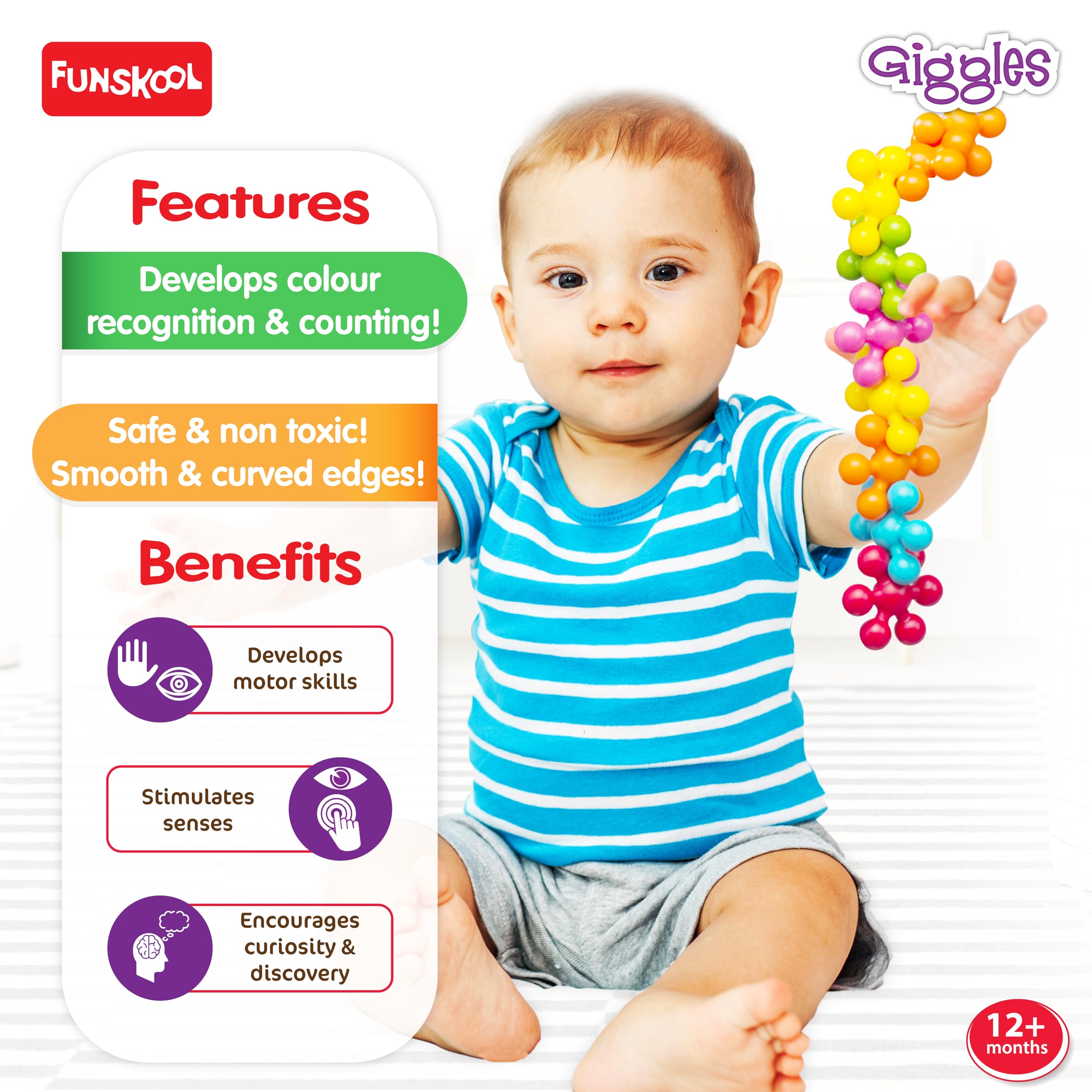 Funskool My Little Buggy - Passeggino Per Bambole Con Campanella Funzionante - Multicolore - 18+ Mesi