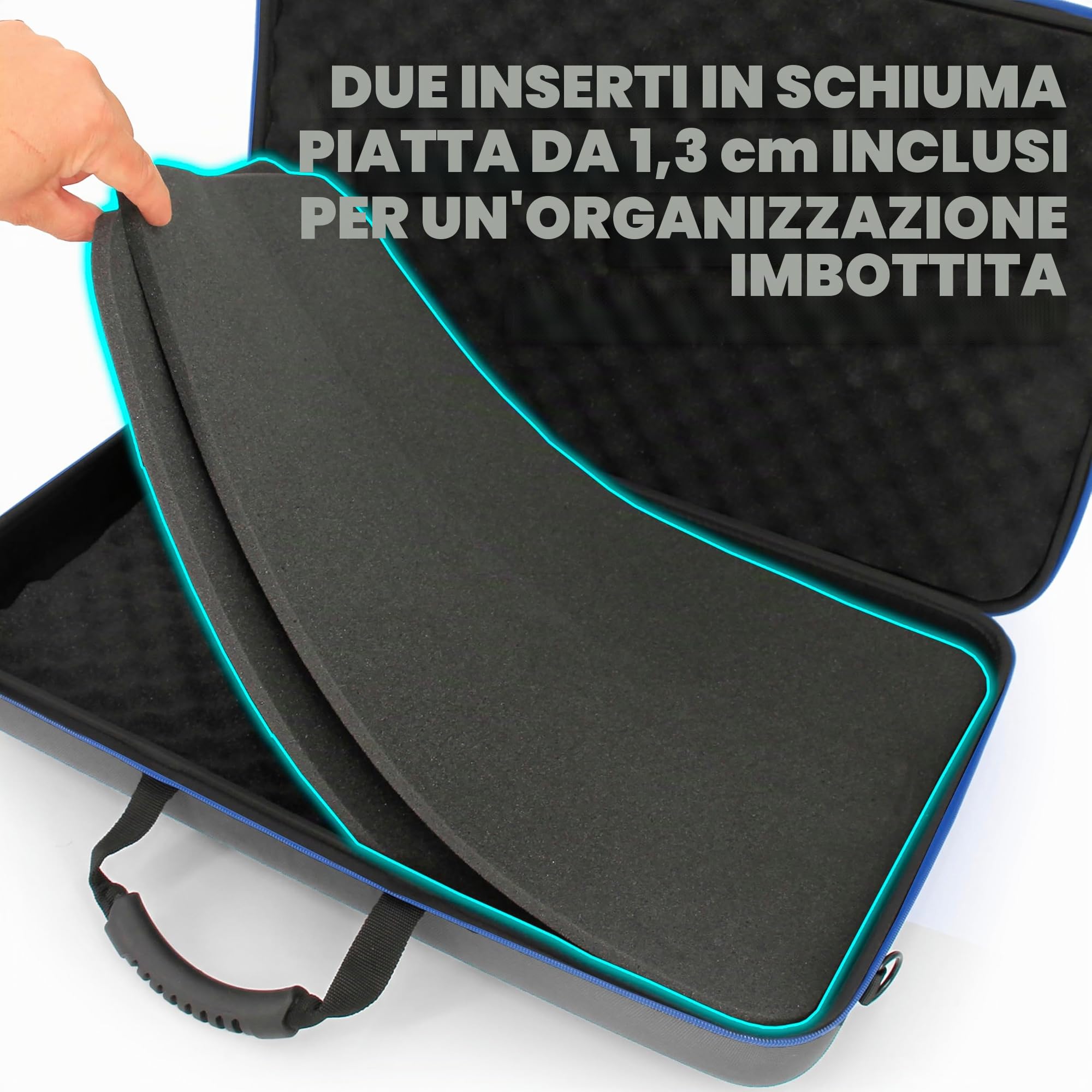 CASEMATIX Custodia da viaggio per controller DJ compatibile con Hercules Inpulse 500, custodia rigida per mixer DJ con tracolla
