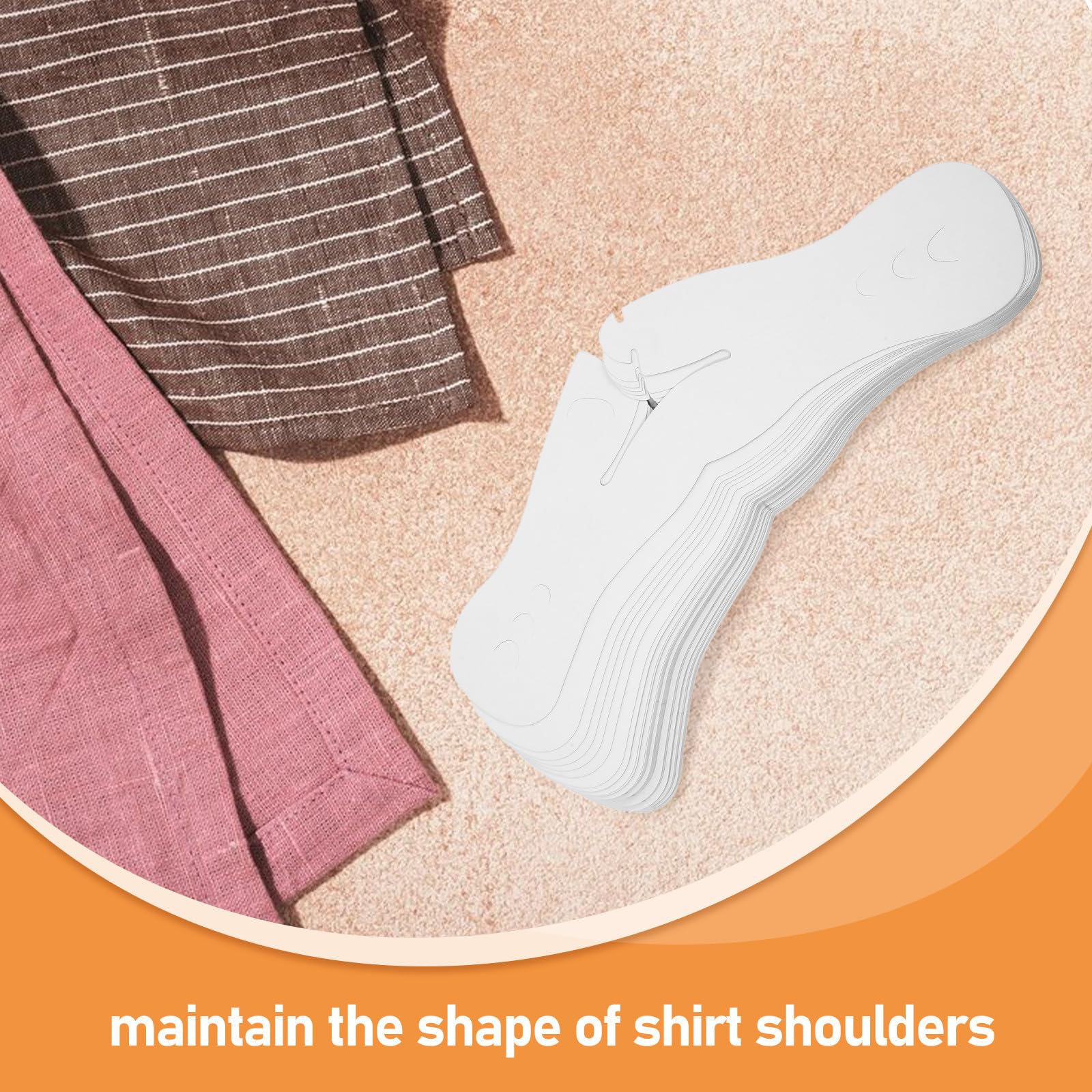 Percha de Hombro para Ropa 50 Piezas de Papel Blanco