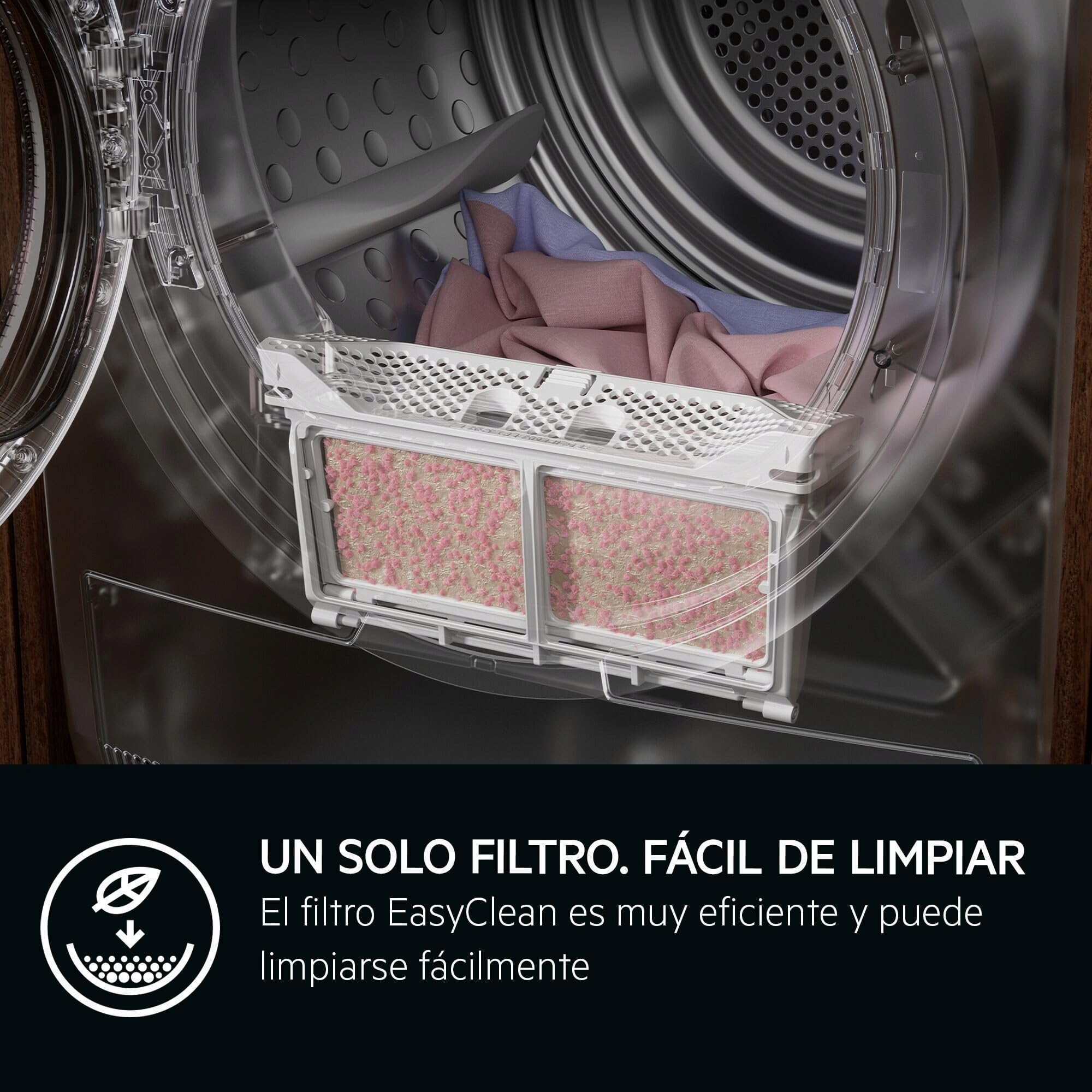 AEG TR718P4OB Secadora con Bomba de Calor 8 kg Serie 7000 SensiDry, Secado a Baja Temperatura, Sensor de Carga, Display Digital, Clase Energética D, Color Blanco