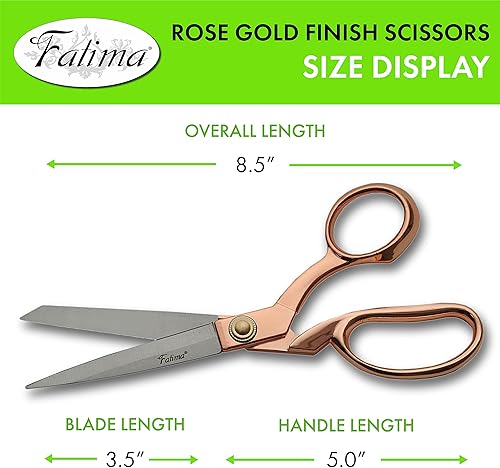 Miniatura 3 de Szco Supplies - Tijeras de tela profesional de 8.5 pulgadas para manualidades en el hogar y la oficina con mango acabado oro rosa