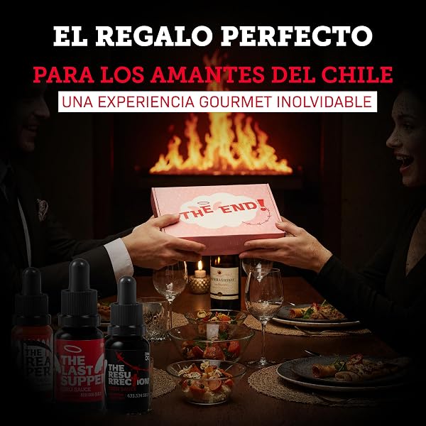 I LOVE SPICY The End – Estuche de 3 Salsas Picantes Extremas (3x20ml) con Carolina Reaper y Trinidad Scorpion – Regalo Gourmet para Amantes del Picante y Retos de Chile - 5