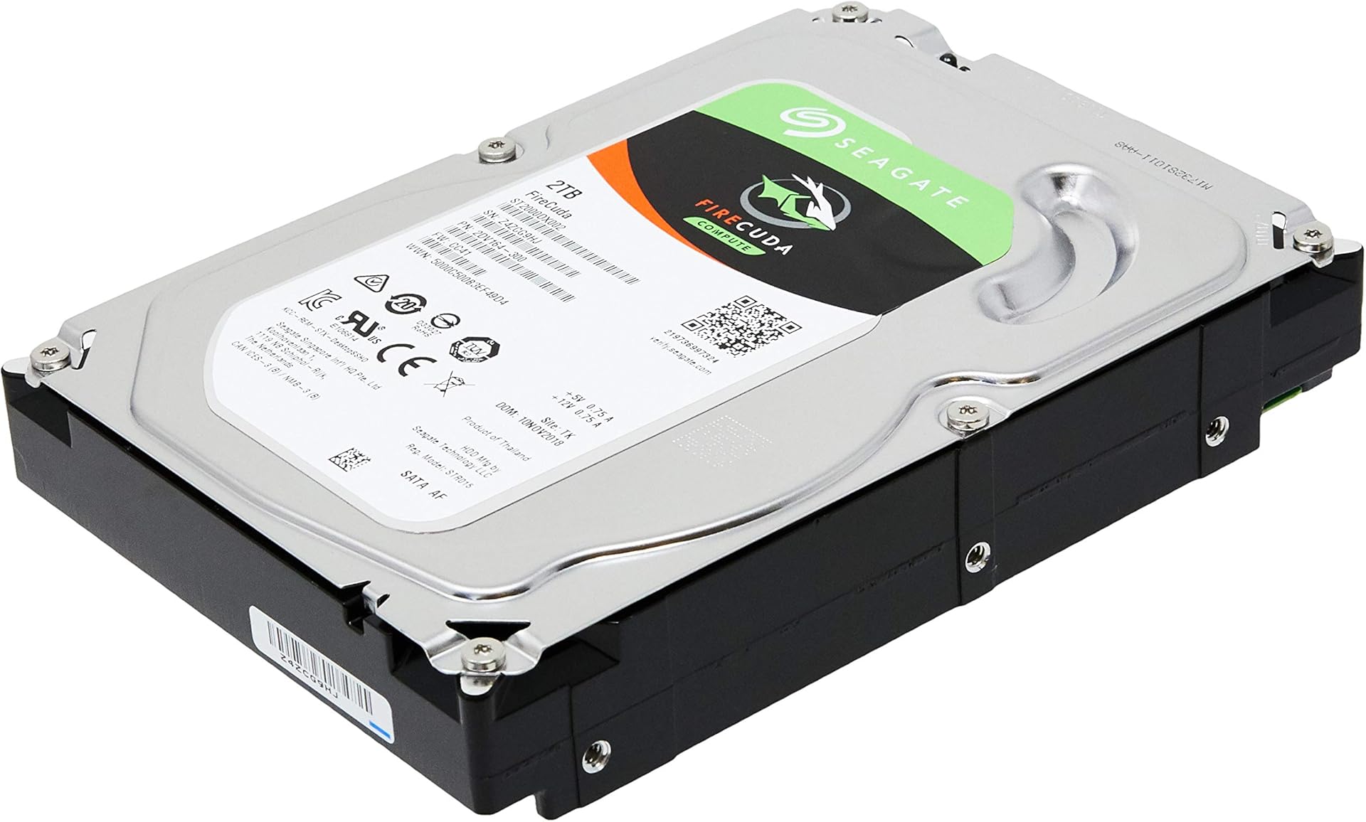 Seagate ST2000DX002 Firecuda 2TB Internal Hybrid Hard Drive, SSHD; 2000 GB; 88.9 mm (3.5); 64 MB Cache, SATA 6 Gb/s