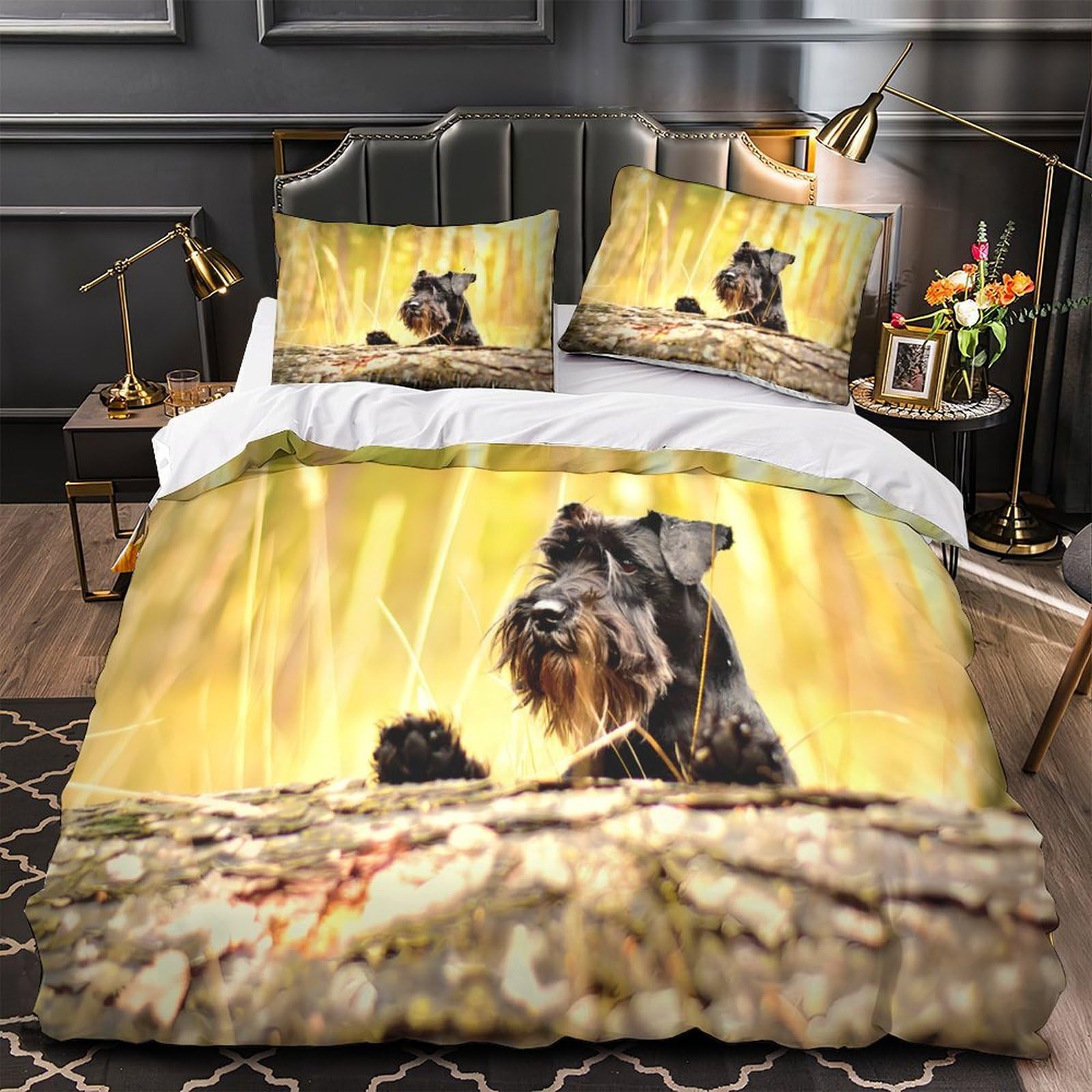 Parure de lit hypoallergénique avec fermeture éclair pour literie grand confort Super King