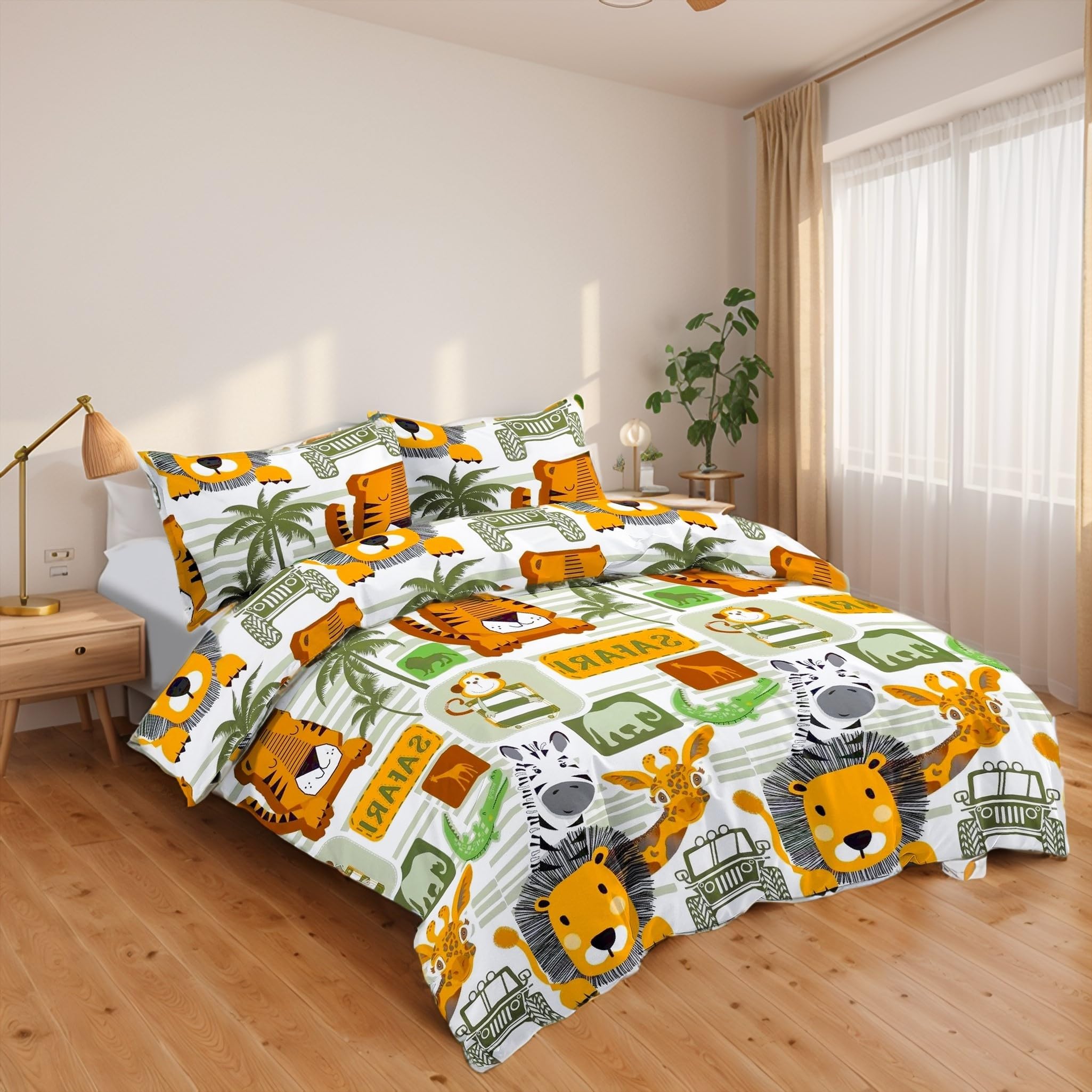 Etrexonline Juego de Funda Nórdica 3 Piezas Cama 135 Microfibra Extra Suave Transpirable - 1 Funda Edredón 220x220 cm y 2 Fundas de Almohada 50x70 cm (Eucalipto) — view 40