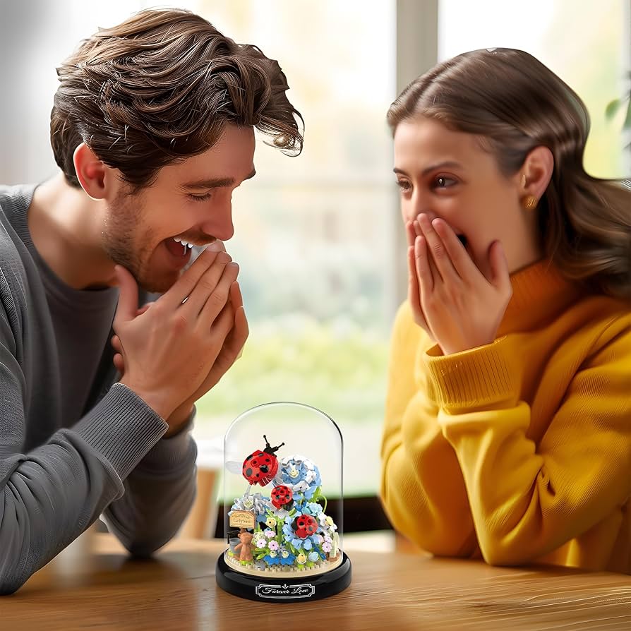 Amazon.com: HI-REEKE Flower Ladybug Bouquet Building Block