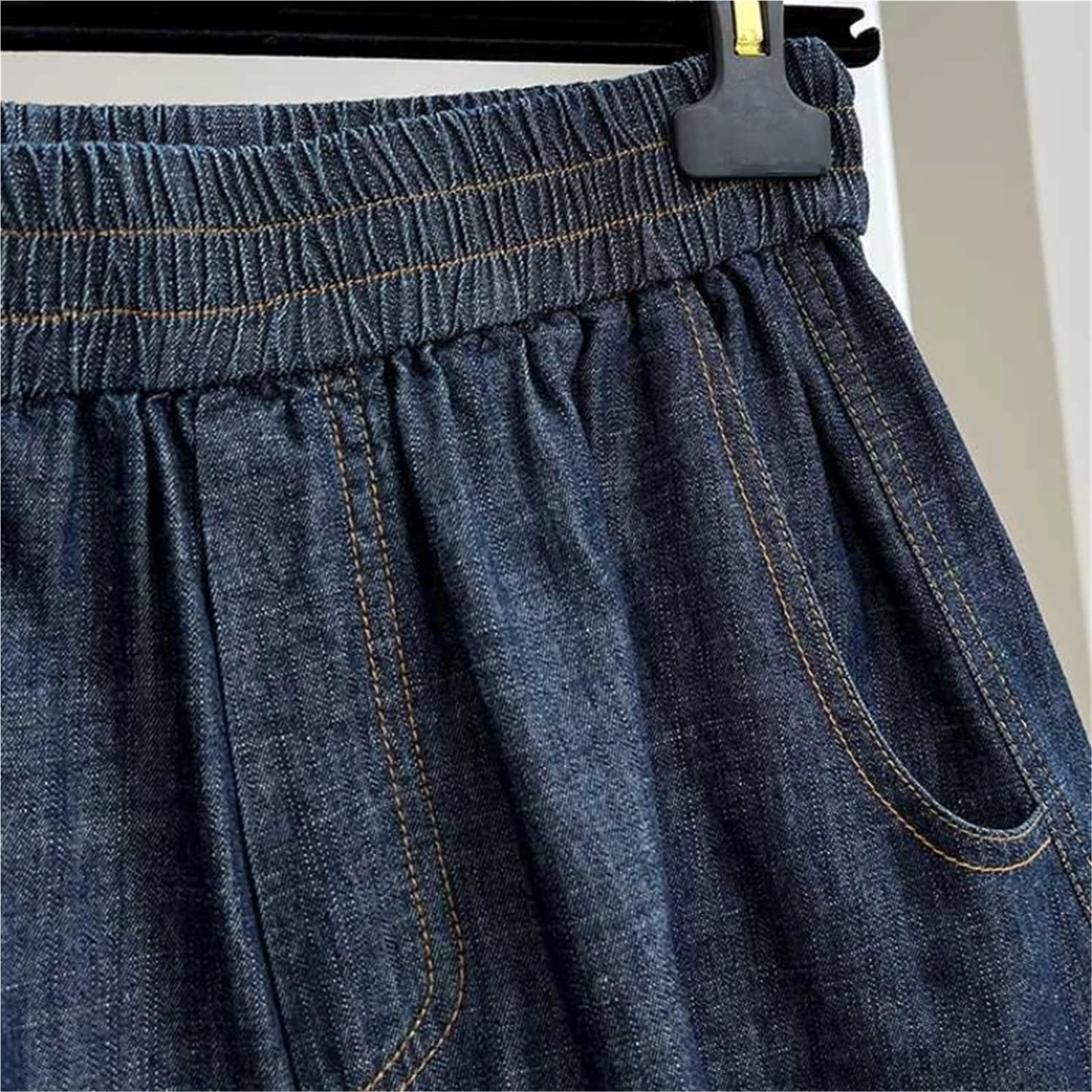 Falda Vaquera Mujer Pantalones Cortos Vaqueros con cordón for Mujer, Ligeros, Elegantes, Informales, de Verano, con Falda