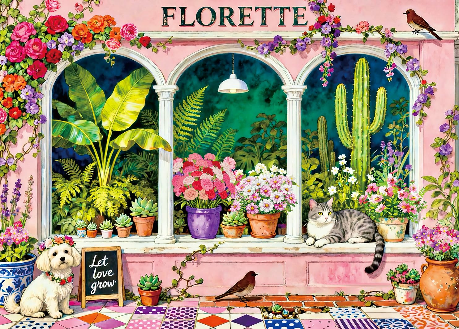 Puzzles 500 Pieces for Adults jigsaw puzzles for adults 500 Piece Puzzle Classic Educational Games Beautiful Decoration Puzzle for Women Gifts for Men-Colorful Florette Flower