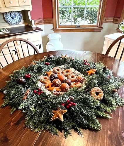 Miniatura 4 de Guirnalda de Navidad de cedro artificial de tacto real, realista, suave y gruesa, guirnalda de vacaciones para chimenea, puerta delantera,