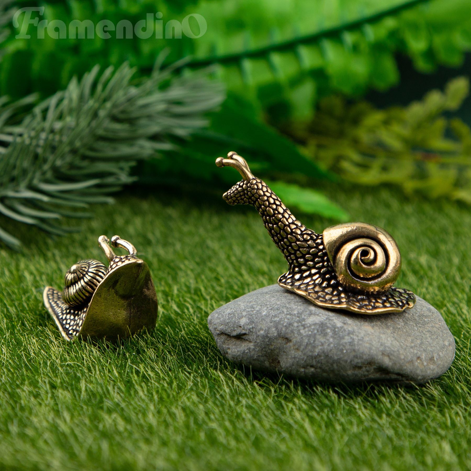 Mini-Messing-Schnecken Figur – Handgefertigte Retro-Deko Aus Reinem Kupfer Für Garten, Teich Oder Wohnzimmer