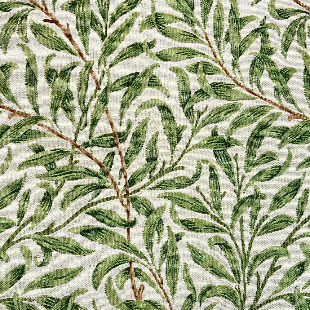 Oh Sew Crafty Limited Sage Tapestry Fabric William Morris Willow Bough Leaf Leaves Tree Branch (Sold Per Metre) (Sage)