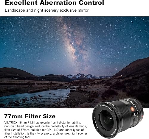 Vista 69 de VILTROX Lente de montaje de 0.512 in f1.4 F/1.4 E, lente gran angular Aps-C Prime para cámara Sony E Mount A9/a7RIV/a7RIII/a7III/a7SIII/a7C