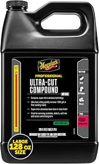 Meguiar's Mirror Glaze M105 Ultra-Cut Compound, Car Rubbing Compound for Removing Scratches and Heavy Swirls While Adding Shine, Safe and Effective on All Glossy Car Paint and Clear Coats, 1 Gallon