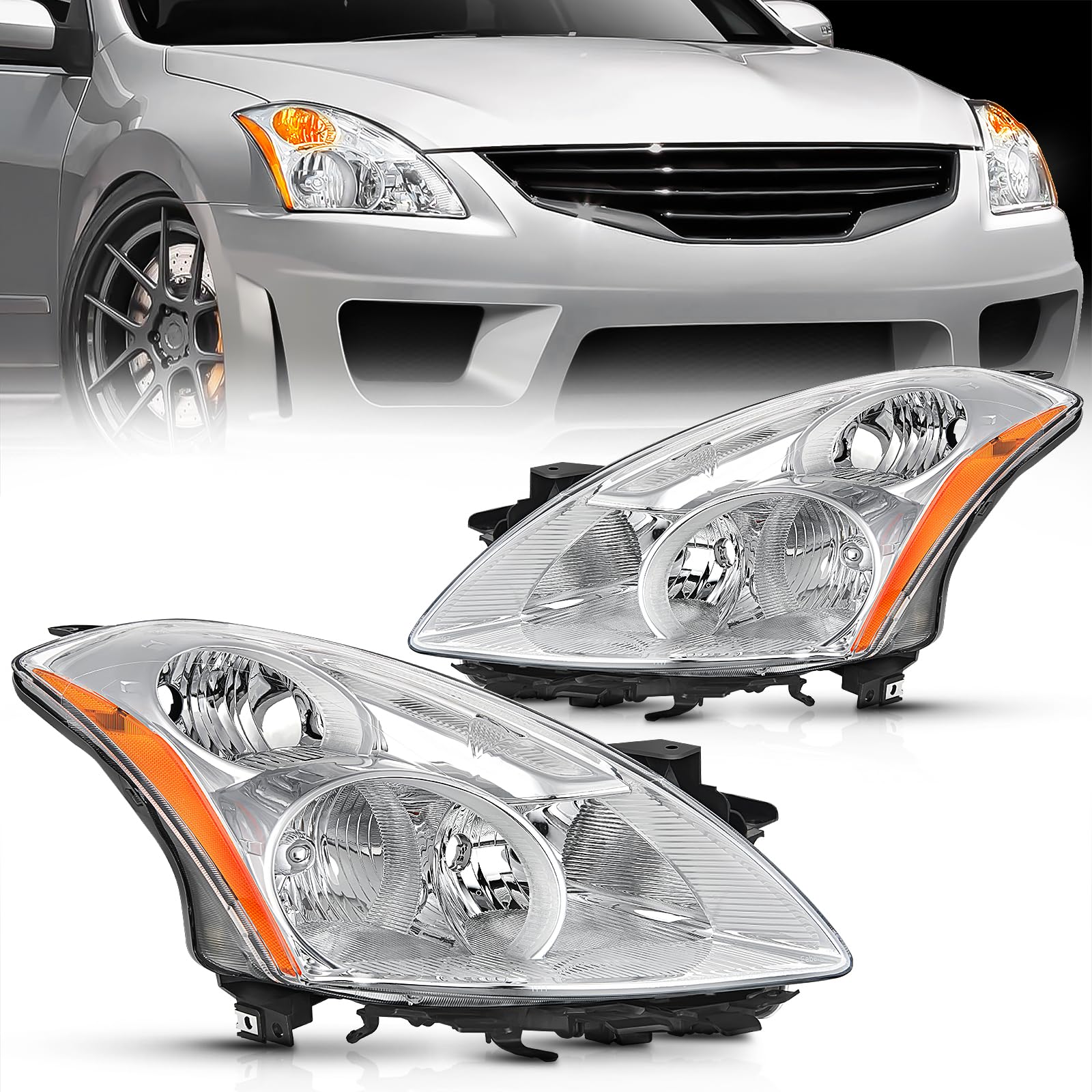 Nilight Headlight Assembly Compatible with 2010 2011 2012 Nissan Altima