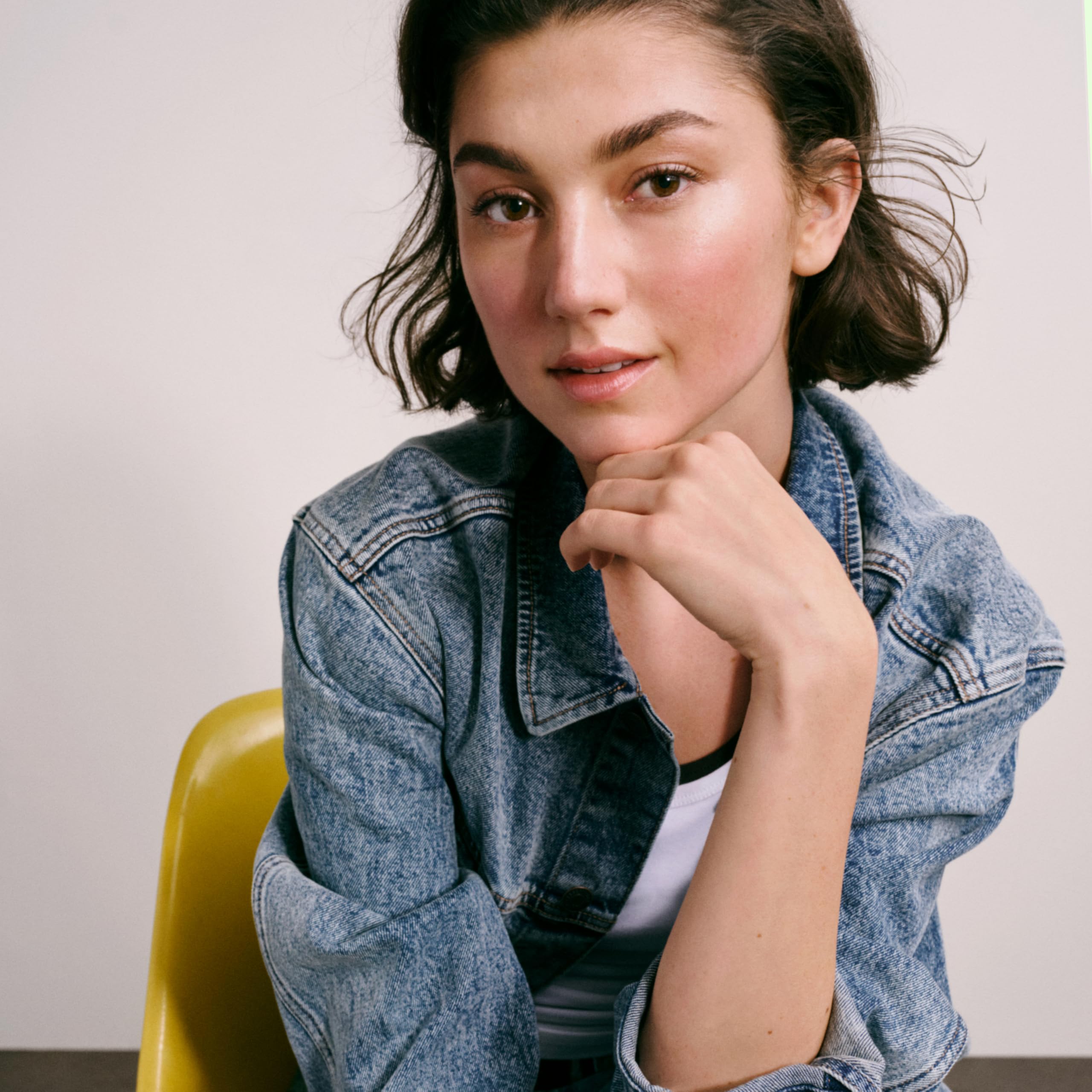 Amazon Essentials Veste de Camionneur en Denim avec Poches Femme