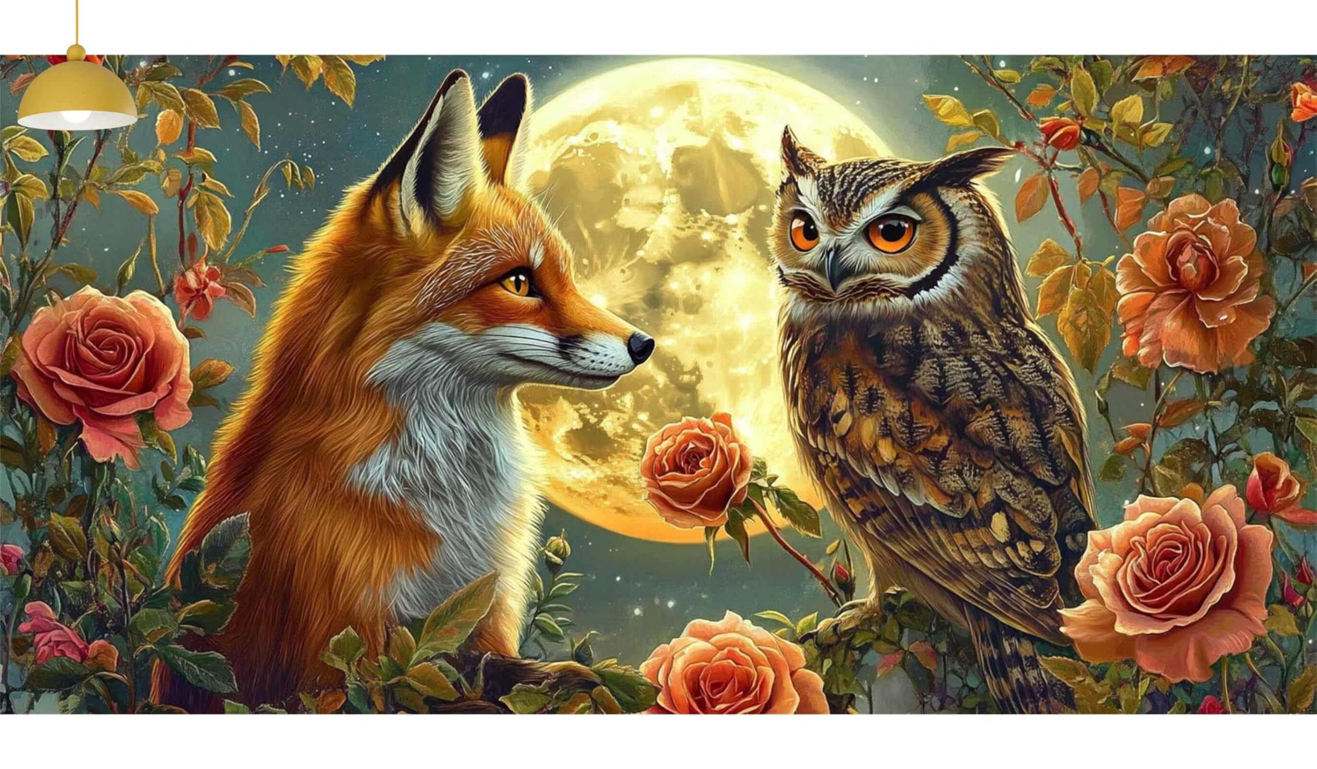 Fox Diamond Art Owl Diamond Painting Arts and Crafts dla dorosłych, zestawy do malowania diamentami 5D, dorosłych, Crysta, haft krzyżykowy, rękodzieło, obrazy, zestaw do haftowania dla początkujących