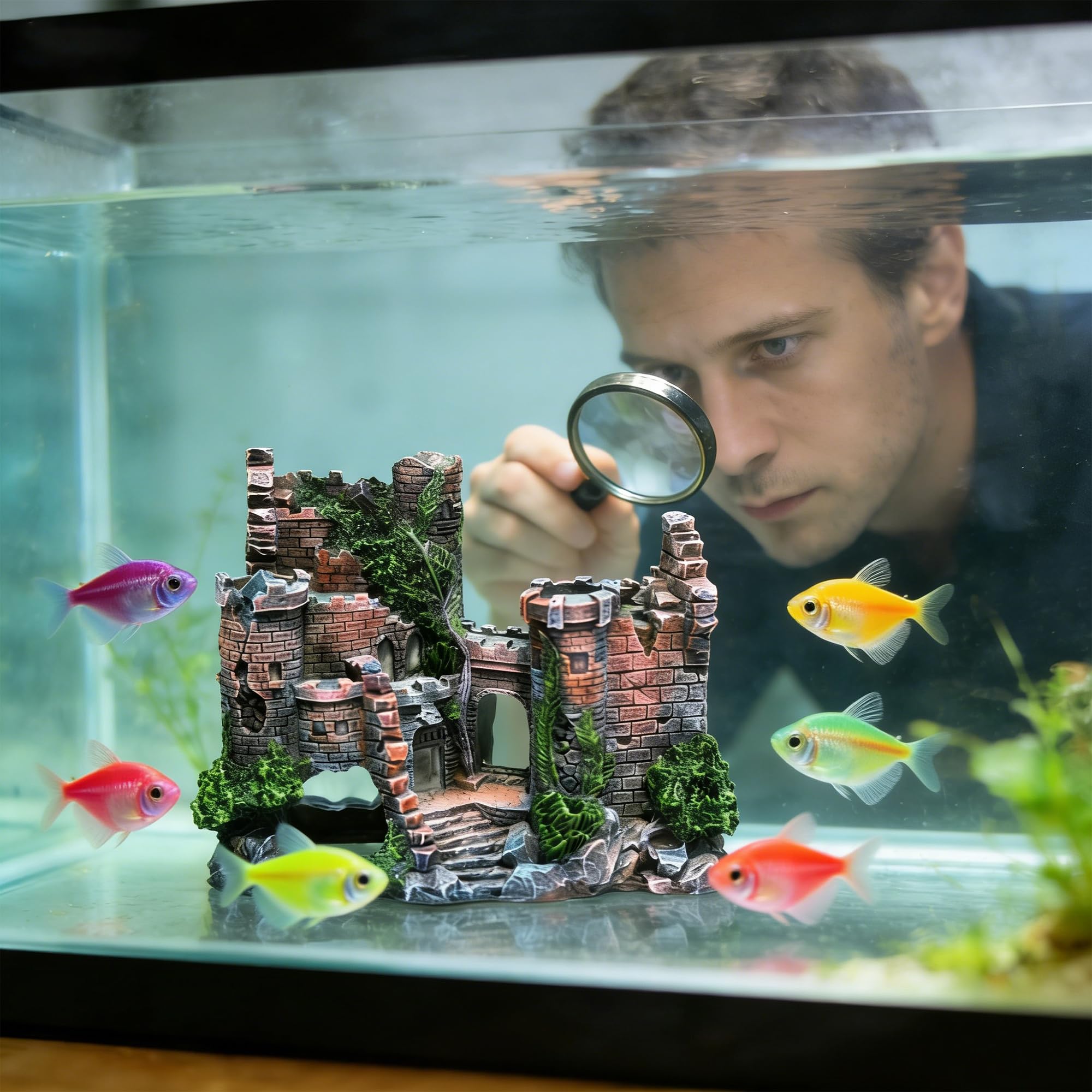 Decorazioni Acquario, Simulazioni in Resina, Ornamento Artificiale, Paesaggio Grotta, Decoro e Accessori per Esterni