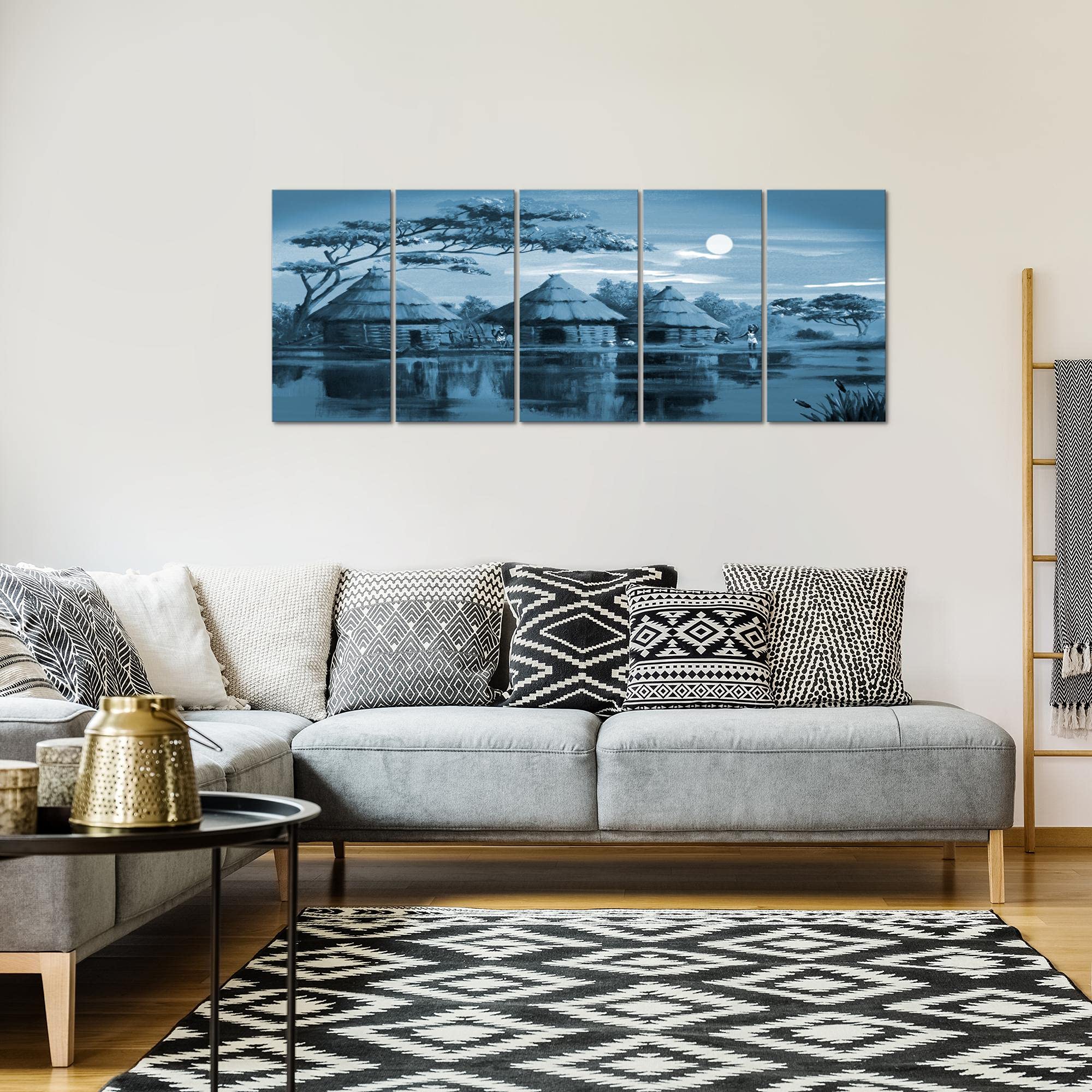 Runa art Tableau Décoration Murale Éléphant d'Afrique 200x100 cm - 5