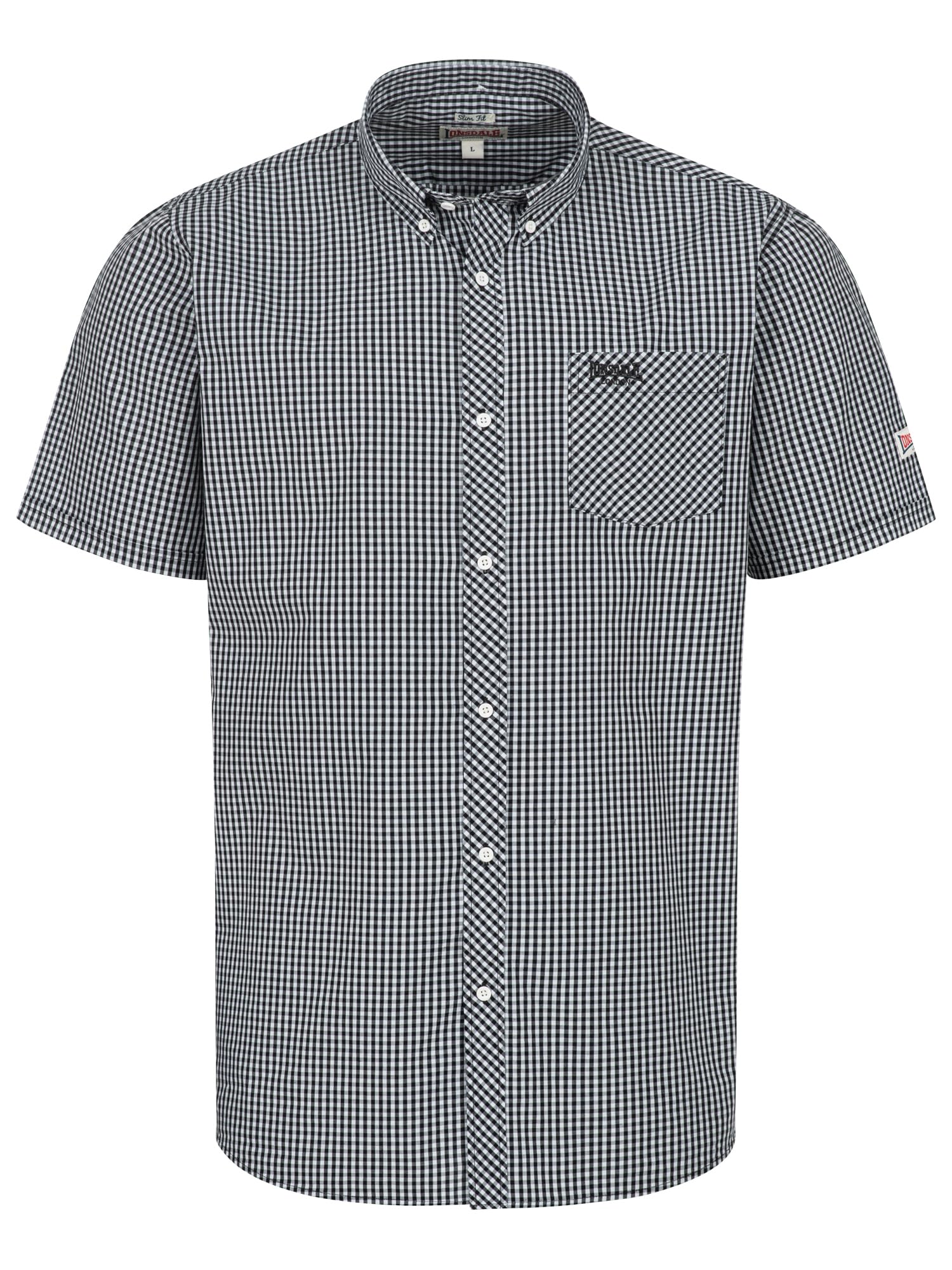 Lonsdale London Brixworth Hombre Camisa Manga Corta Azul 60% algodón, 40% poliéster Regular