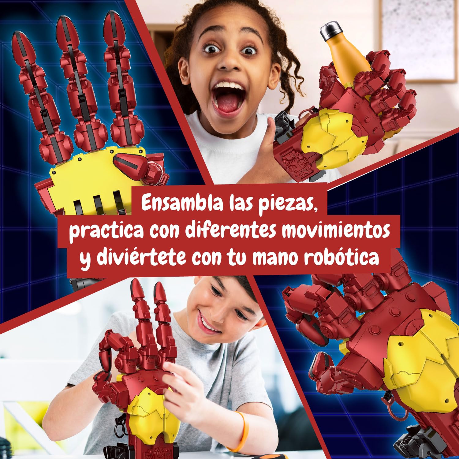 Science4you Kit de Mano Hidráulica Cyborg - Construye tu Propia Mano Robótica Gigante con 112 Piezas, Juguetes Stem Iron, Regalo de Robots Kits de Modelismo para Niños y Niñas de 10 11 12 13 14+ años