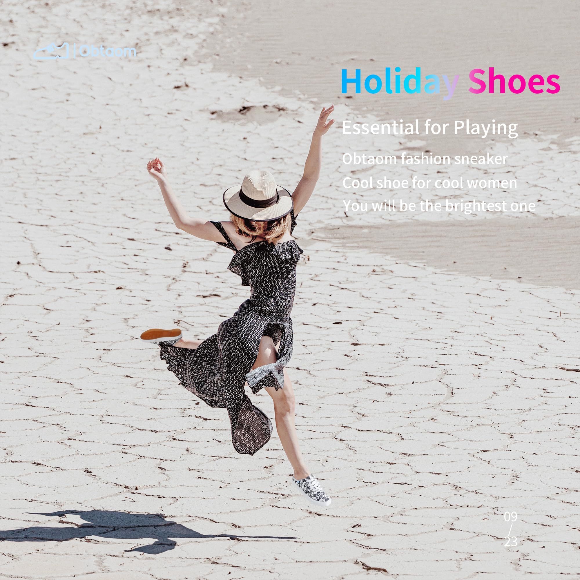 Obtaom Women Canvas Mules Memory Foam Clipper Fashion Sneakers Comfortable Slip-On Mule Backless Holiday Shoes