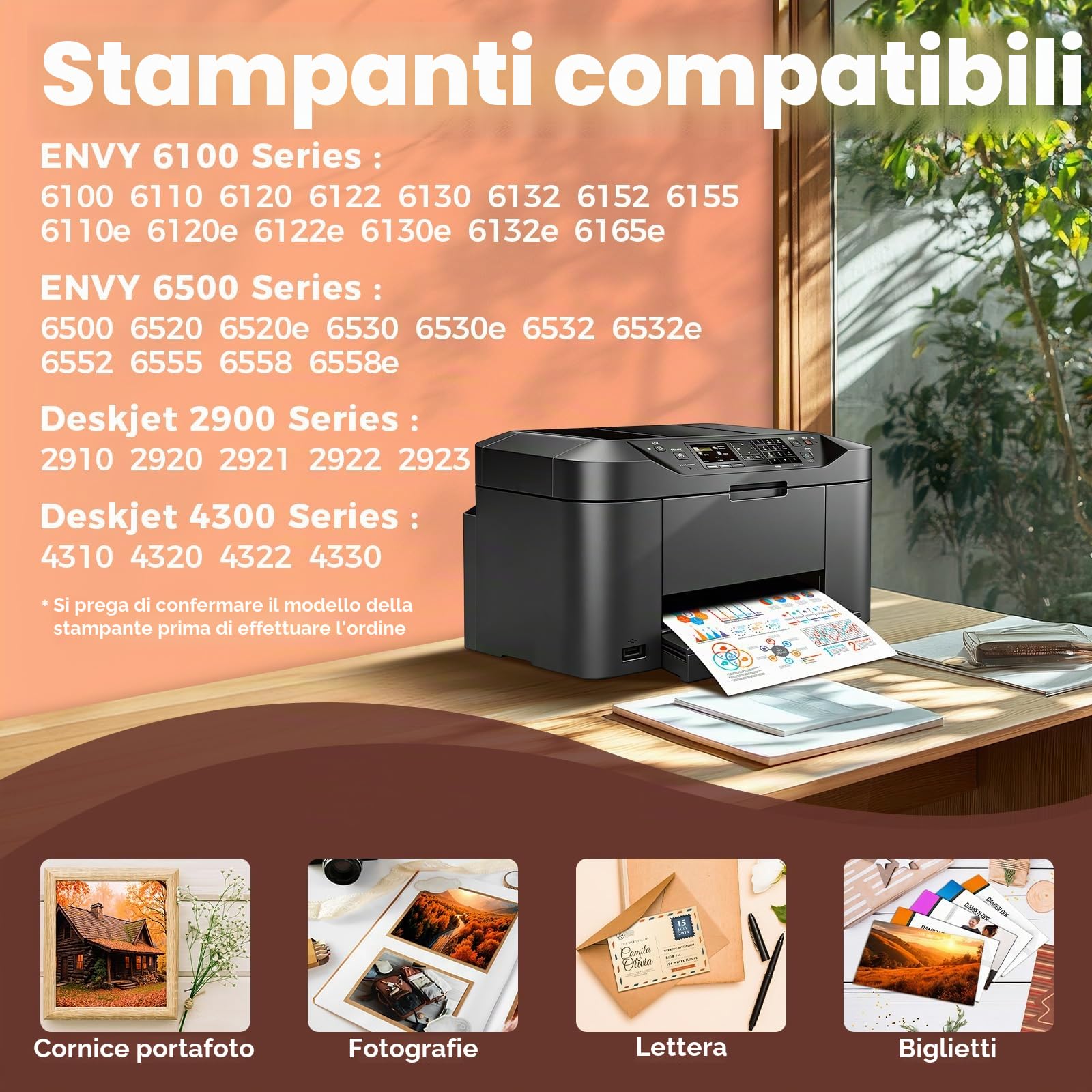 Miss Deer 308XL per HP 308 XL 308e Cartucce Comaptibel con HP Envy 6120e 6130e 6110e 6122e 6132e 6520e 6530e 6532e Stampante（1 Nero & 1 Colore）