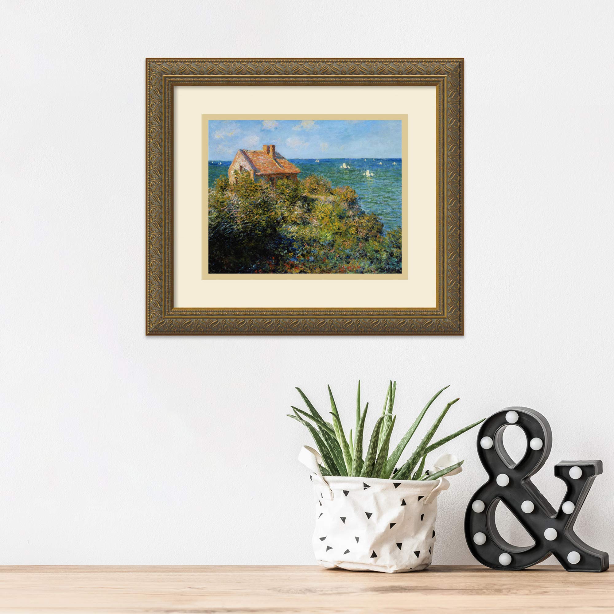 Amazon.co.jp: Amanti Art Fishermans Cottage on the Cliffs at