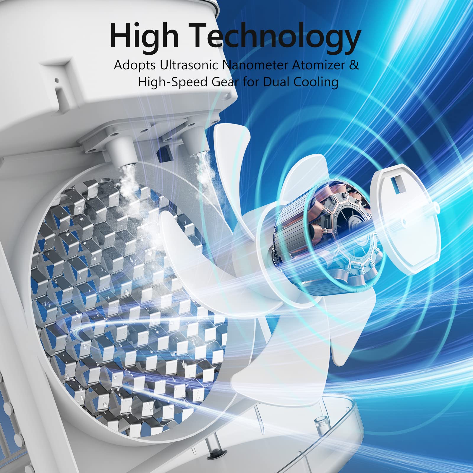 Buy Portable Air Conditioner Fan,Mollget 1400ml Effective Evaporative