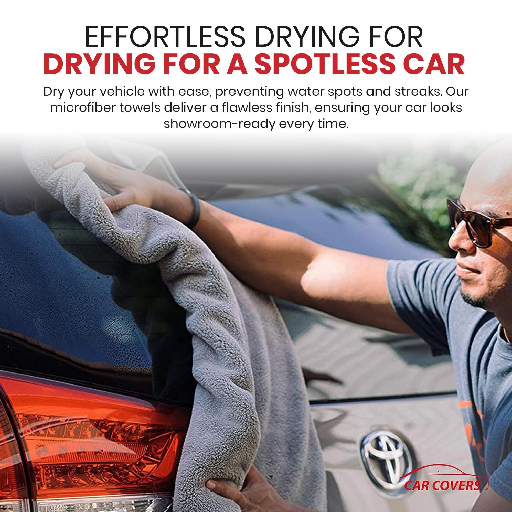 Platinum Microfiber Towels for Cars Extra Large Towel Set of 2 Drying Towels with Maximum Absorbency Scratch Free — view 6