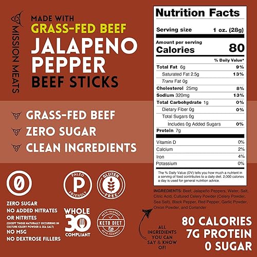 Miniatura 2 de Refrigerio Keto de carne de res alimentados con pasto sin azúcar, sin organismo genéticamente modificado (GMO), sin gluten, glutamato de sodio