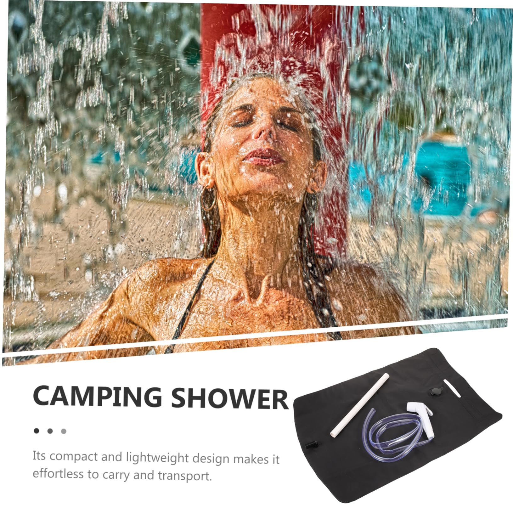 Totority Portable Camping Shower Bag Outdoor Shower for Hiking Lightweight Camping Supplies Portable Showers for Men