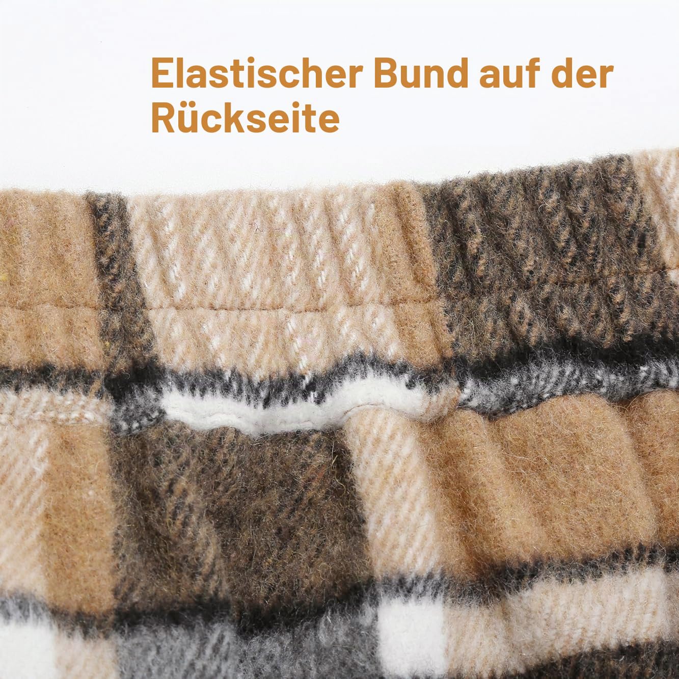 IDEALSANXUN Karierter Minirock für Damen, Herbst, Winter, hohe elastische Taille, kurzer Bleistiftrock