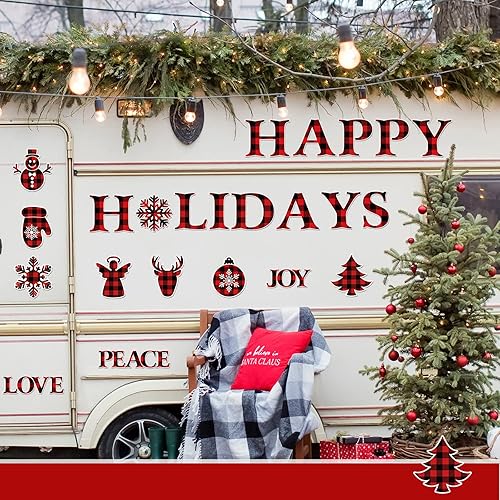 Vista 30 de Ferraycle Decoración magnética para puerta de garaje, decoración de puerta de garaje de Navidad, calcomanías para el refrigerador, calcomanías