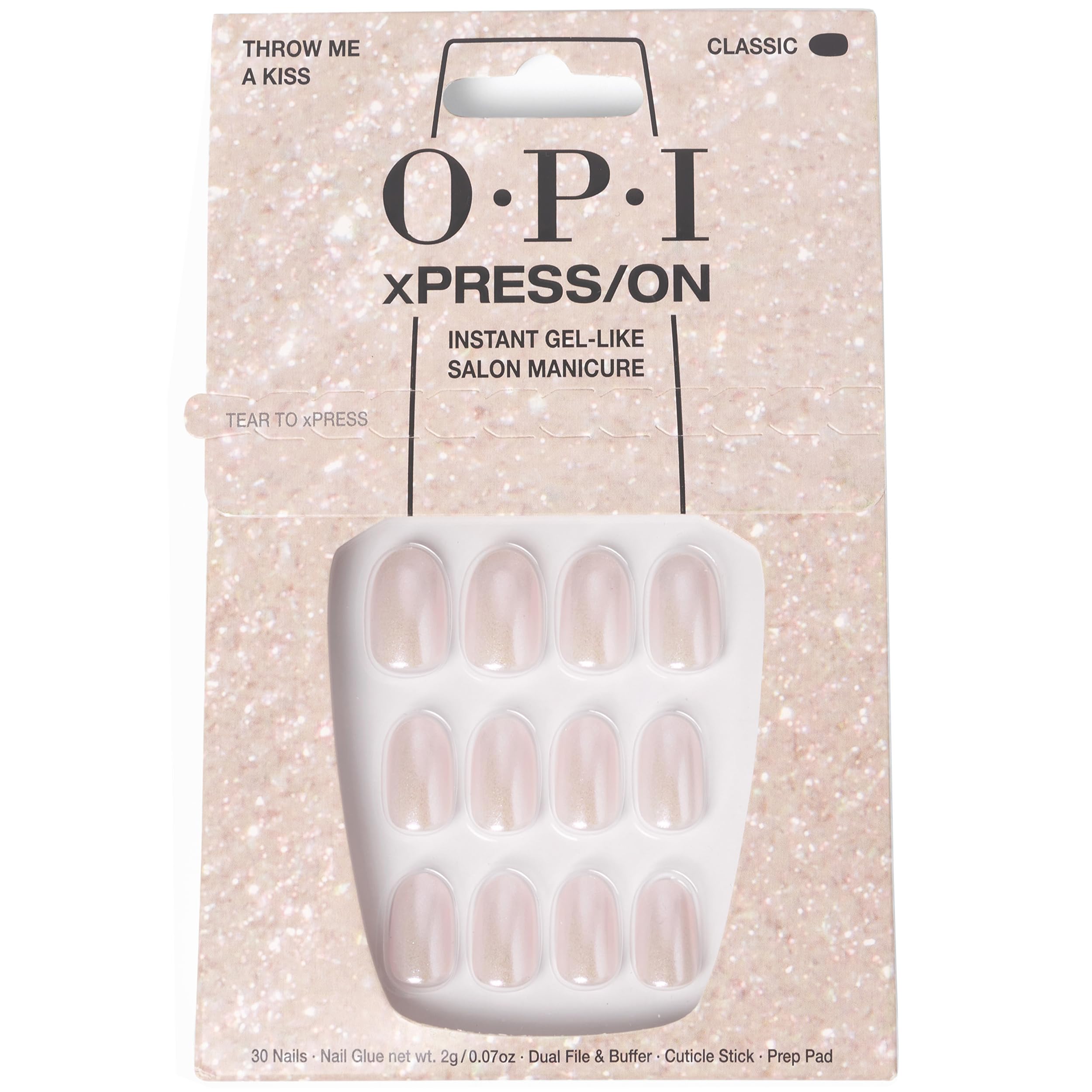OPI xPRESS/ON Press-On Nägel – 30 Stück in verschiedenen Designs & Formen – inkl. Nagelkleber – Wiederverwendbar, langlebig & sanft zu deinen Nägeln – Perfekte Maniküre in Minuten