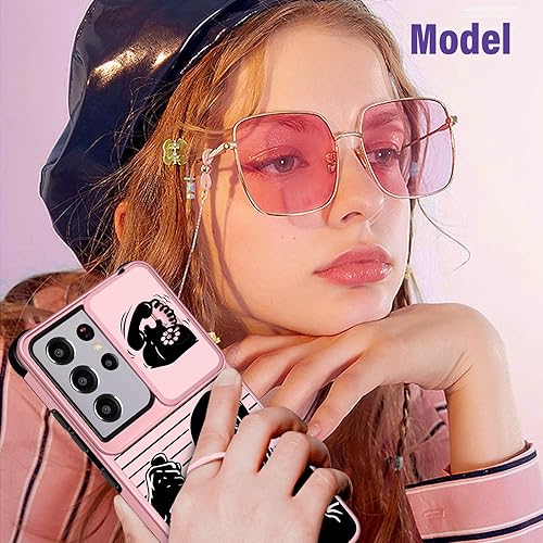 Miniatura 6 de oqpa Funda para Samsung Galaxy S21 Ultra de dibujos animados S21 Ultra de 0.18 oz para mujeres, diseño de dibujos animados Kawaii divertidos y