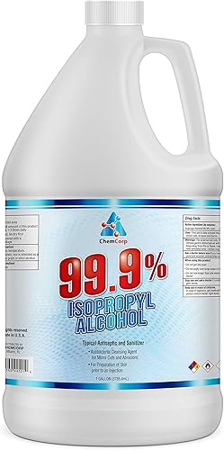 Alcohol isopropílico 99% (IPA) - USP-NF Alcohol concentrado médico y de mejor grado - Fabricado en Estados Unidos - Pulverizador libre de 128 onzas