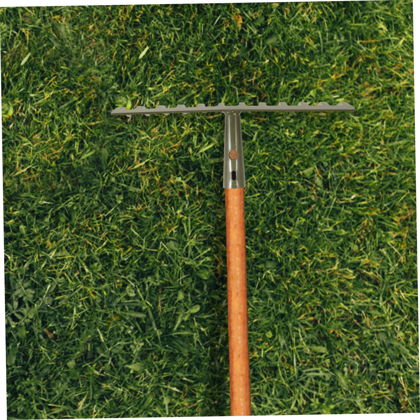 2 Stück Gartenrechen Rostfreier Werkzeugkopf Gartenarbeit Outdoor Rechen Unkraut Jäten Schwere Blattlösezinken Kleiner Manganstahl Steinrechen Lagerrechen