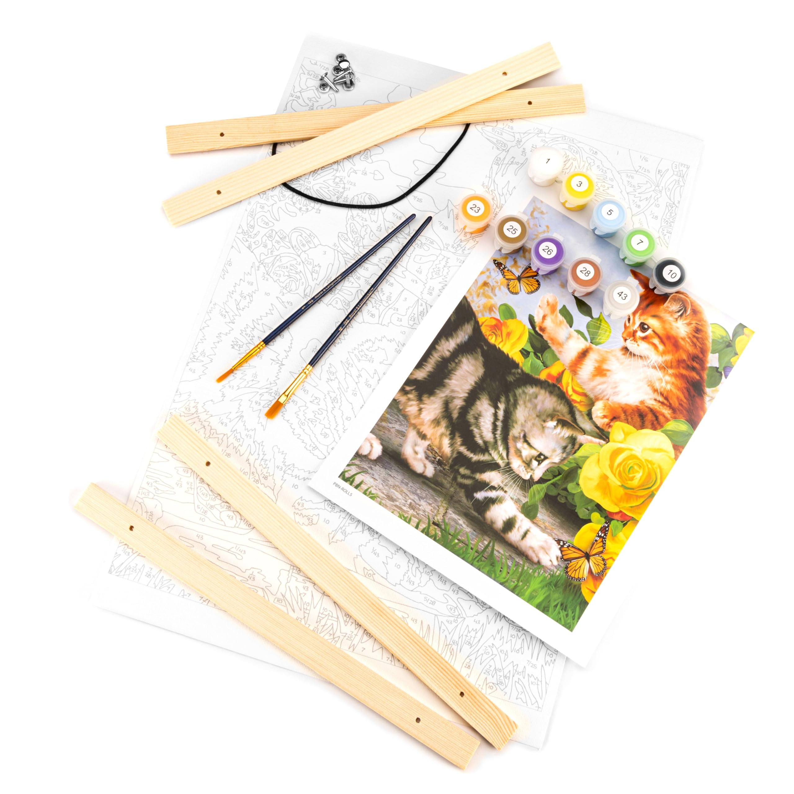 Royal & Langnickel Painting by Number Artist Canvas Roll, Kitten Play, 27pc, Multi, 12"X16" - Image 2