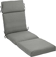 ARDEN Oceantex Recycled Outdoor Chaise Lounge Cushion 72x21 Inch Pebble Gray - Eco-Friendly Patio Comfort