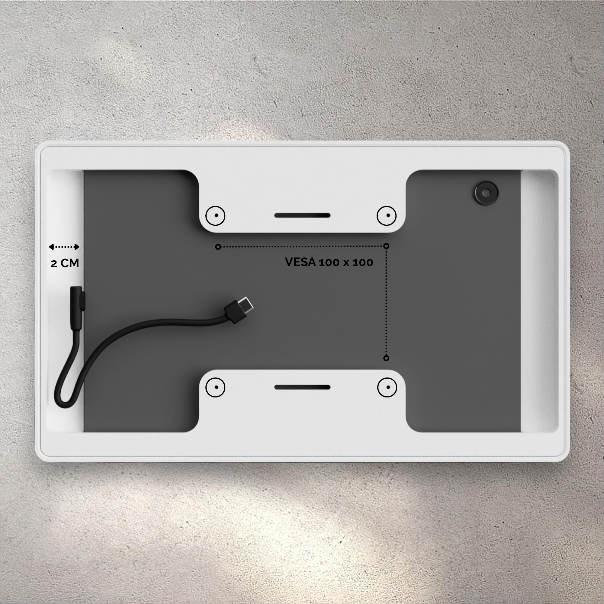 Supporto Tablet da Parete per iPad 10 & 11 Generation (10,9/11 Pollici) - Cornice Fissa Ultra Piatta Bianco