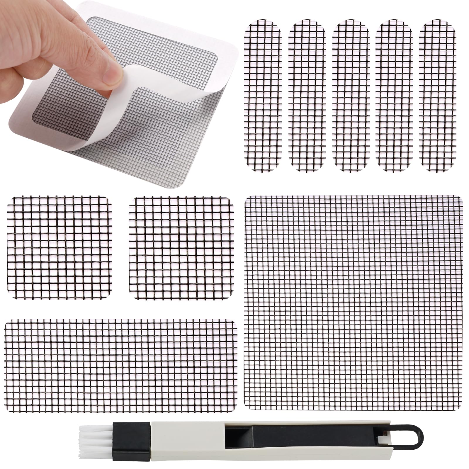 Kit De Réparation De Moustiquaire De Porte Et Fenêtre 40 Pcs Patch De Réparation De Moustiquaire Auto-Adhésif R